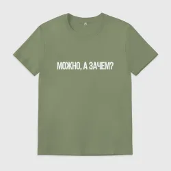 Мужская футболка хлопок Можно а зачем мем