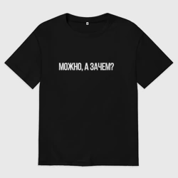 Мужская футболка хлопок Oversize Можно а зачем мем