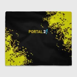 Плед 3D Portal краски жёлтые всплеск