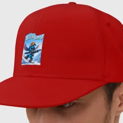 Кепка снепбек с прямым козырьком Stitch on a snowboard 