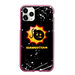 Чехол для iPhone 11 Pro Max матовый Serious Sam белые краски всплеск