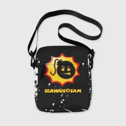 Сумка через плечо 3D Serious Sam белые краски всплеск