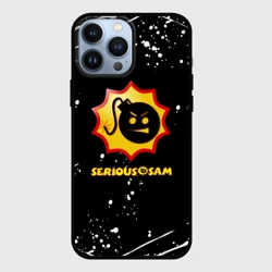 Чехол для iPhone 13 Pro Max Serious Sam белые краски всплеск