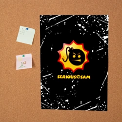 Постер Serious Sam белые краски всплеск - фото 2