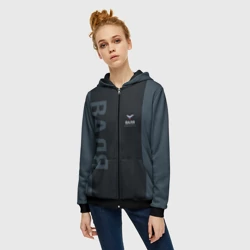 Женская толстовка 3D на молнии Валя лого спорт стиль - фото 2