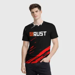 Мужская футболка 3D RUST штрихи красок текстура - фото 2