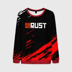 Мужской свитшот 3D RUST штрихи красок текстура