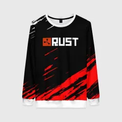 Женский свитшот 3D RUST штрихи красок текстура