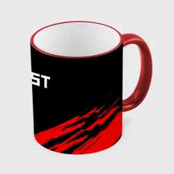 Кружка с полной запечаткой RUST штрихи красок текстура