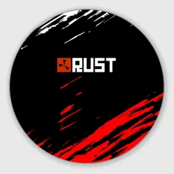 Круглый коврик для мышки RUST штрихи красок текстура