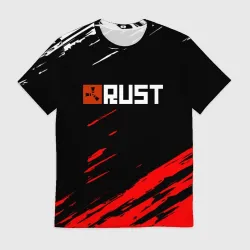 Мужская футболка 3D RUST штрихи красок текстура