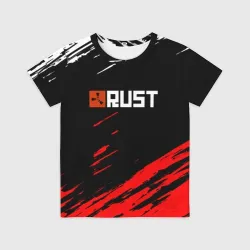 Детская футболка 3D RUST штрихи красок текстура