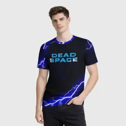 Мужская футболка 3D Dead space storm blue - фото 2