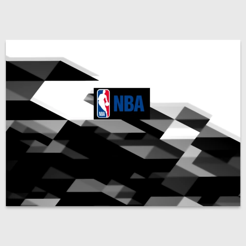 Поздравительная открытка NBA geometry black