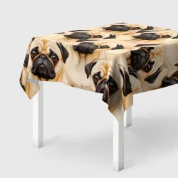 Скатерть 3D Мопс-парад