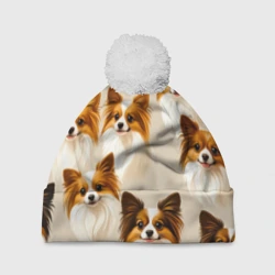 Шапка 3D c помпоном Папильоны