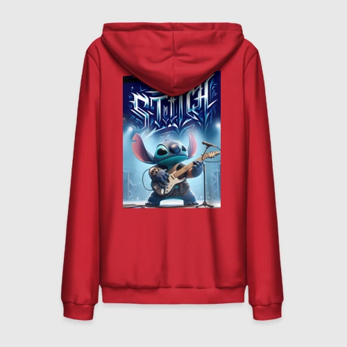 Мужская толстовка на молнии хлопок Лидер рок группы Stitch - соло на гитаре