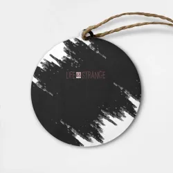 Деревянная игрушка круг Life Is Strange белые штрихи красок