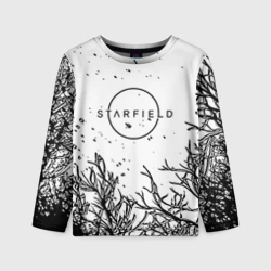 Детский лонгслив 3D Starfield деревья краски