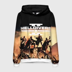 Мужская толстовка 3D Helldivers адские десантники