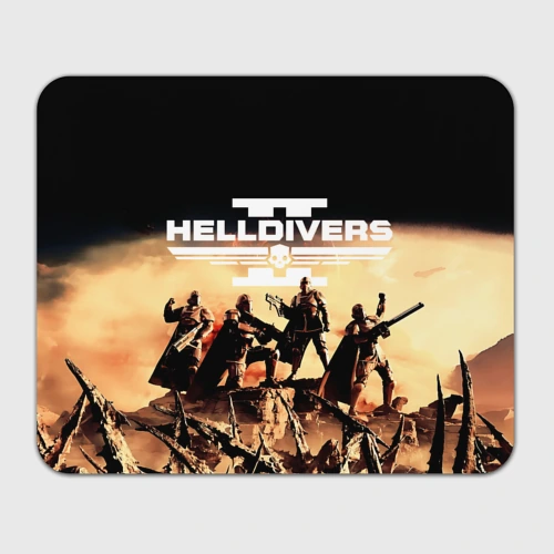 Прямоугольный коврик для мышки Helldivers адские десантники
