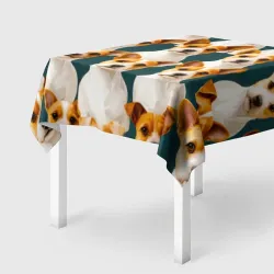 Скатерть 3D Фокстерьеры