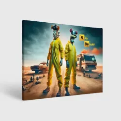 Холст прямоугольный Rick Sanchez and Bender - Breaking Bad collab