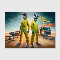 Холст прямоугольный Rick Sanchez and Bender - Breaking Bad collab - фото 2