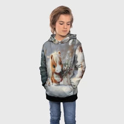 Детская толстовка 3D Маленькая лошадка с мешком подарков - фото 2