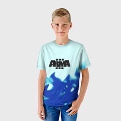 Детская футболка 3D ARMA 3 синий огонь - фото 2