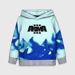 Детская толстовка 3D ARMA 3 синий огонь