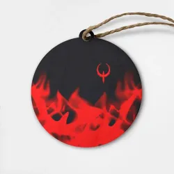 Деревянная игрушка круг Квейк красный огонь