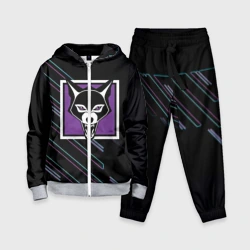 Детский костюм 3D Rainbow six neon line