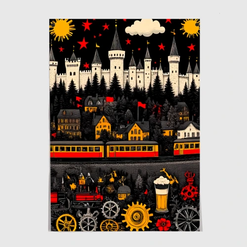 Постер Германия в ритме стимпанка