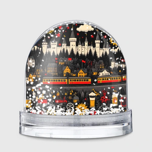 Игрушка Снежный шар Германия в ритме стимпанка