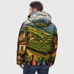 Мужская зимняя куртка 3D Грузинская симфония виноградников - фото 4