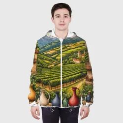 Мужская куртка 3D Грузинская симфония виноградников - фото 4