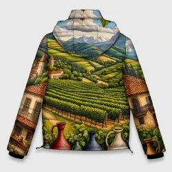 Мужская зимняя куртка 3D Грузинская симфония виноградников - фото 2