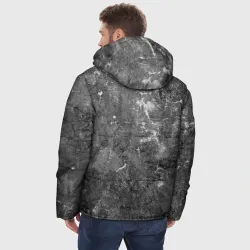 Мужская зимняя куртка 3D Абстракция - aged gray surface - фото 4
