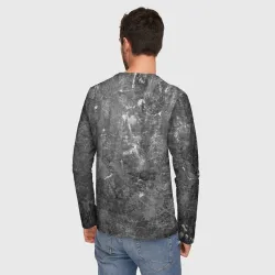 Мужской лонгслив 3D Абстракция - aged gray surface - фото 4