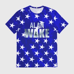 Мужская футболка 3D Алан вейк звёзды текстура