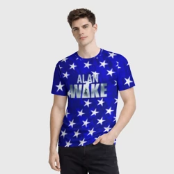 Мужская футболка 3D Алан вейк звёзды текстура - фото 2