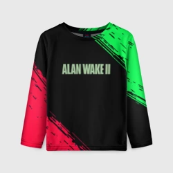 Детский лонгслив 3D Алан вейк полосы краски