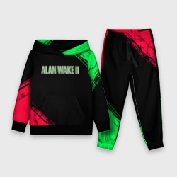 Детский костюм с толстовкой 3D Алан вейк полосы краски