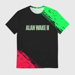 Мужская футболка 3D Алан вейк полосы краски