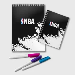 Блокнот NBA черно белые краски