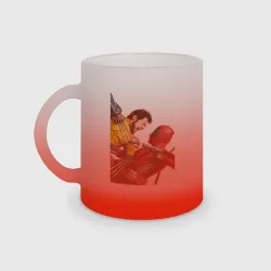 Кружка матовая стеклянная Wolverine and Deadpool
