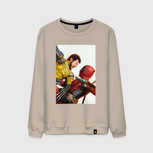 Мужской свитшот хлопок Wolverine and Deadpool