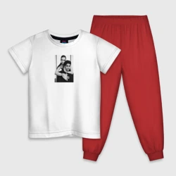 Детская пижама с белой футболкой Зимородок Афра и Мерт