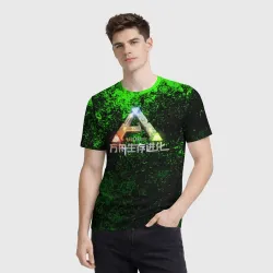 Мужская футболка 3D ARK online брызги красок - фото 2